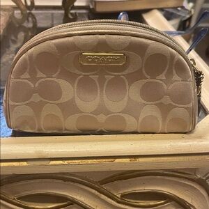 Coach Tan Monogram Pouch